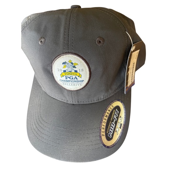 AHEAD Other - Ahead 2018 100th PGA Championship Bellerive Gray Mid-Fit Performance Glf Hat NWT